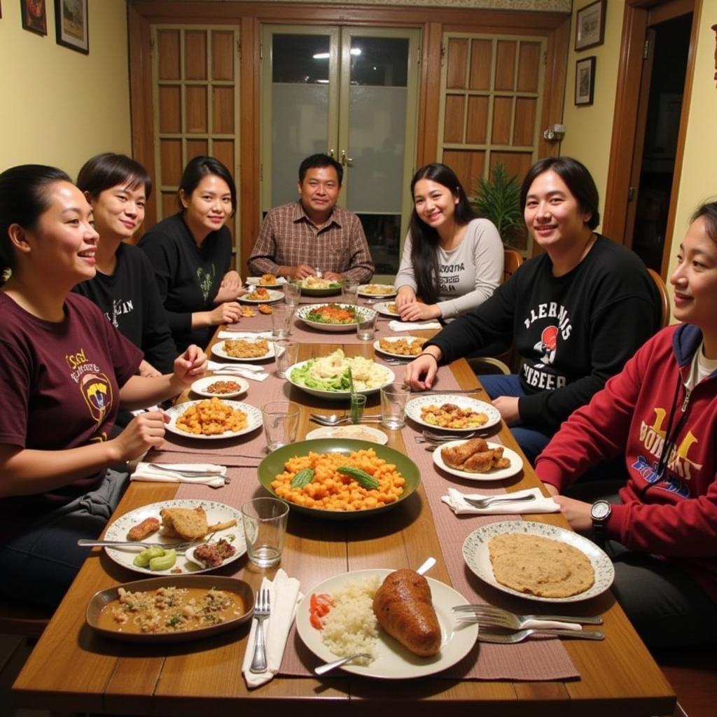 Lombok Homestay Family Dinner