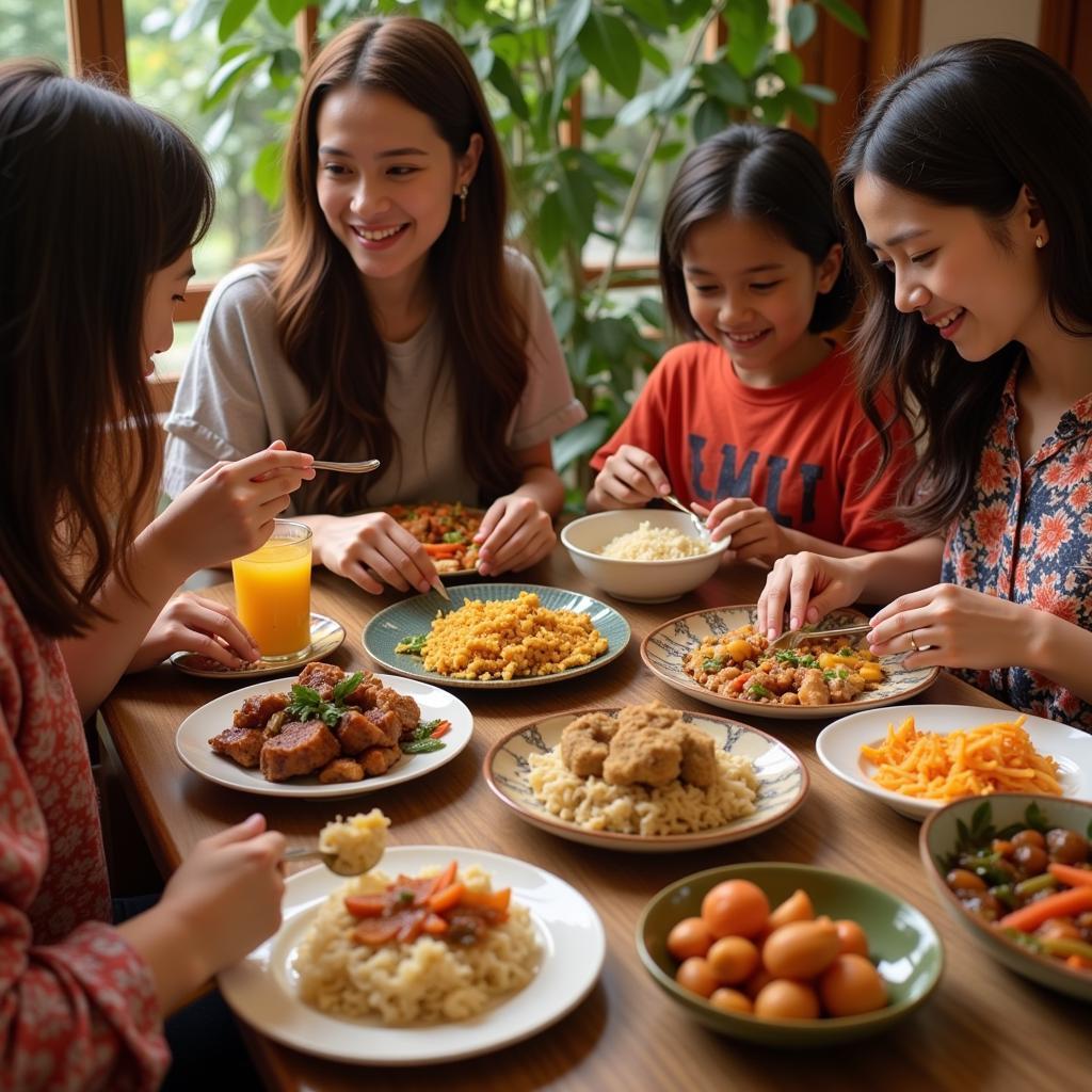 Sharing a Delicious Meal with a Malaysian Family