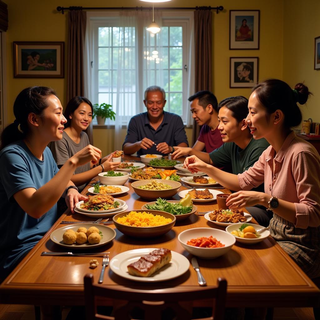 Sharing a Meal with a Malaysian Family