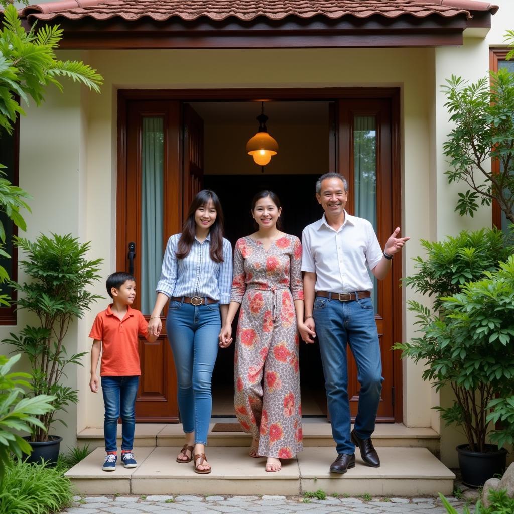 Malaysian Family Welcoming Guests at a Homestay in Damansara Height