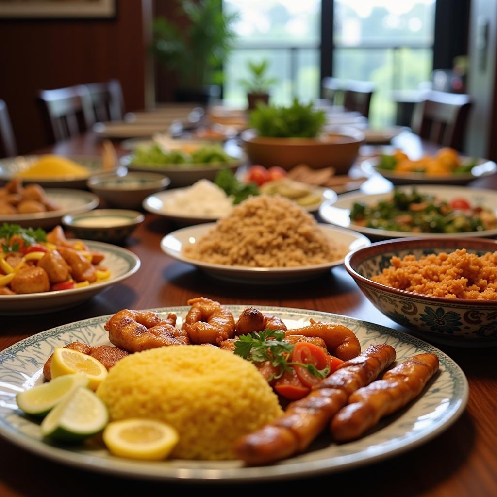 Enjoying Delicious Home-Cooked Malaysian Food