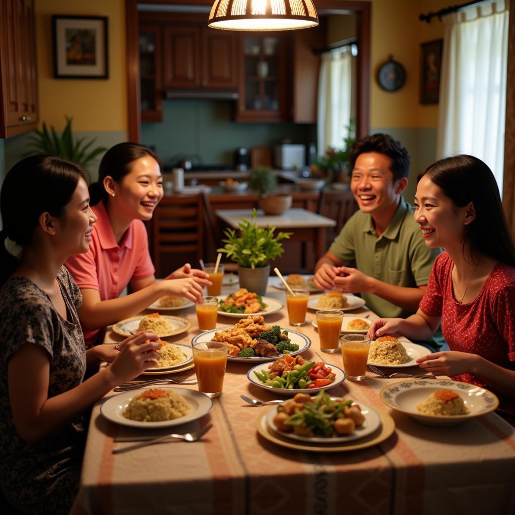 Malaysian Homestay Family Dinner