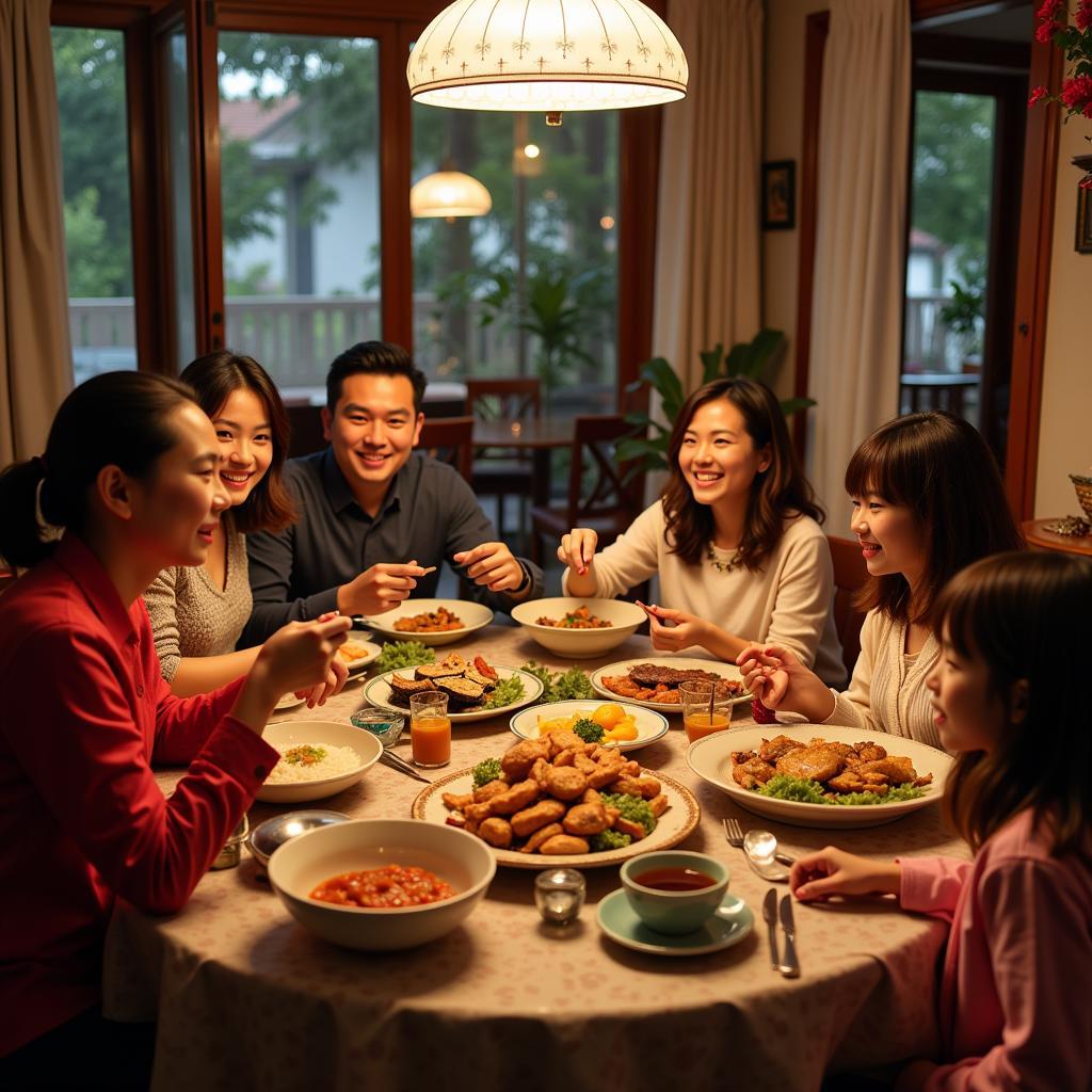 Sharing a Meal with a Malaysian Family