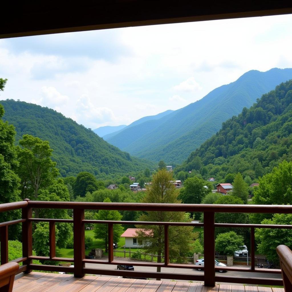 Scenic view of Mechuka Valley from a homestay