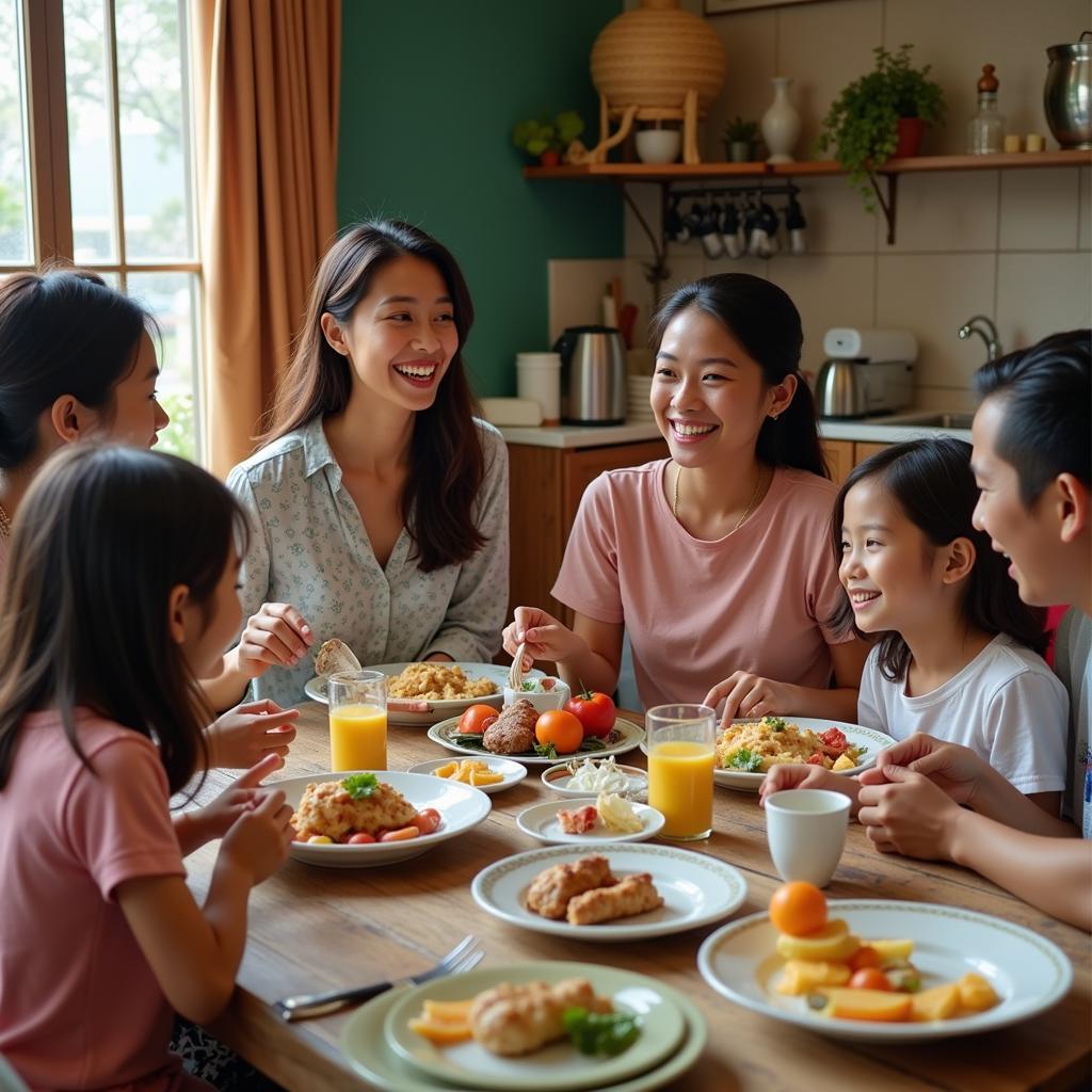 Family Enjoying Melaka Homestay