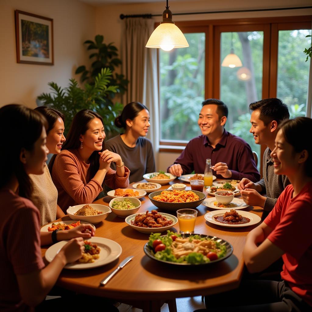 Enjoying a Delicious Home-Cooked Meal with a Malaysian Family in Melaka