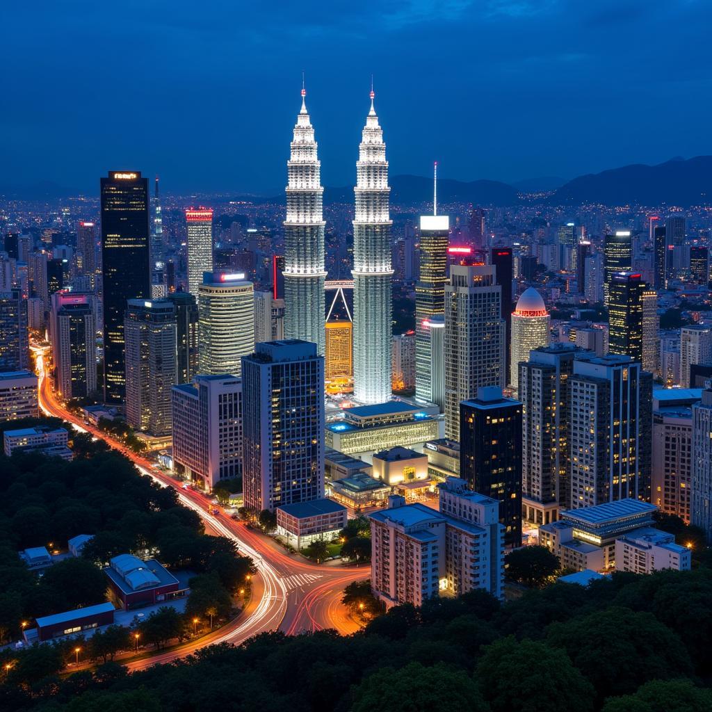 Stunning skyline view near MITEC in Kuala Lumpur