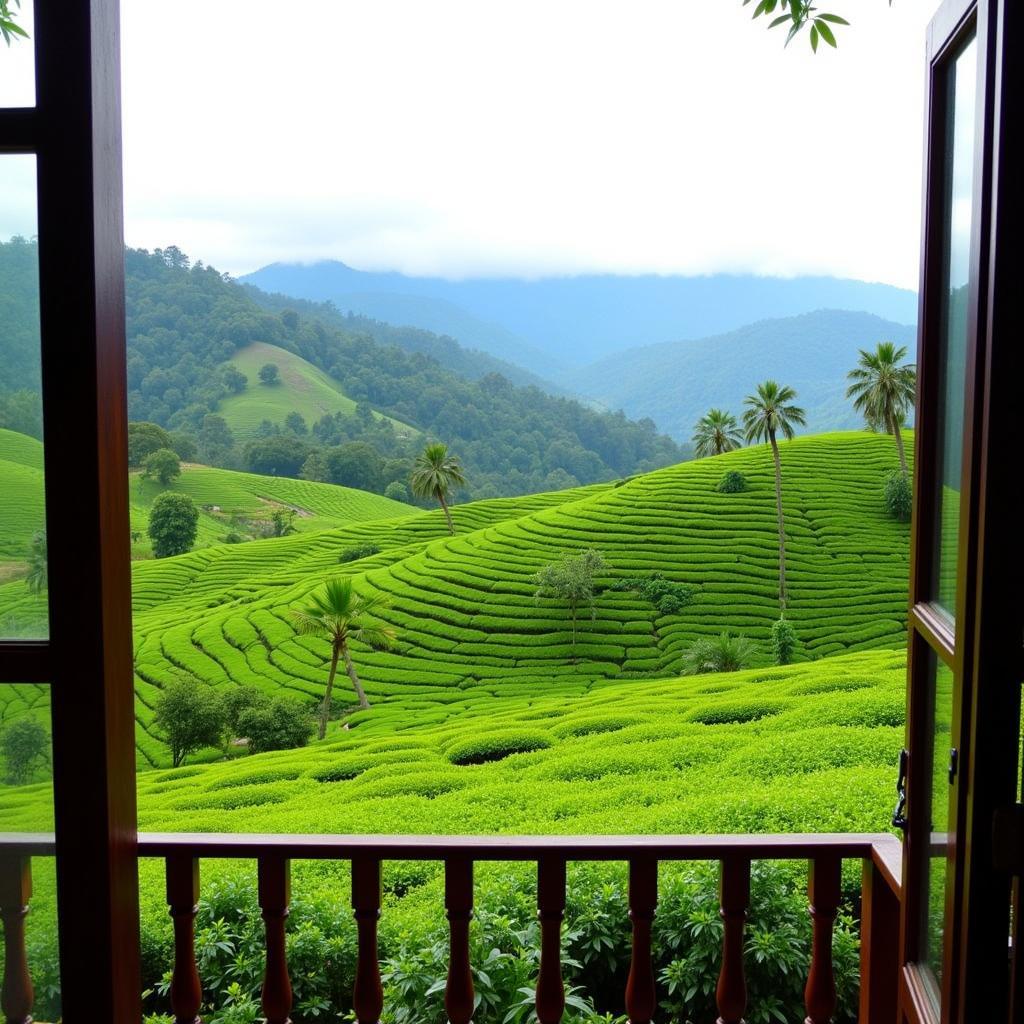 Munnar Tea Plantations View from Homestay