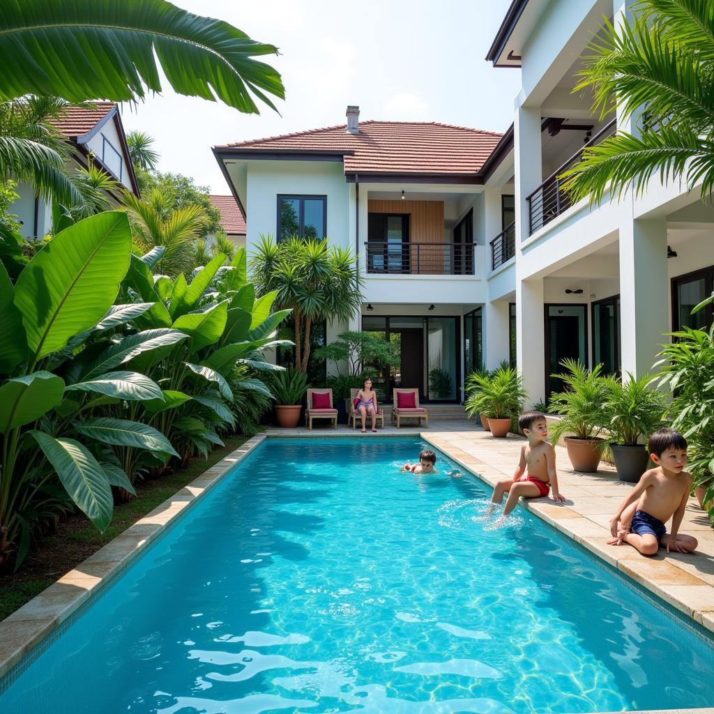 Muslim-friendly homestay in Melaka with a private swimming pool perfect for families and relaxing getaways.