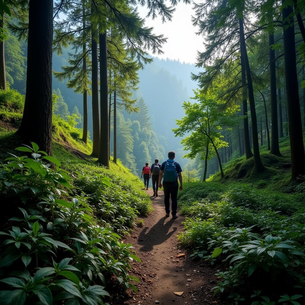 Trekking through the lush forests of Neora Valley