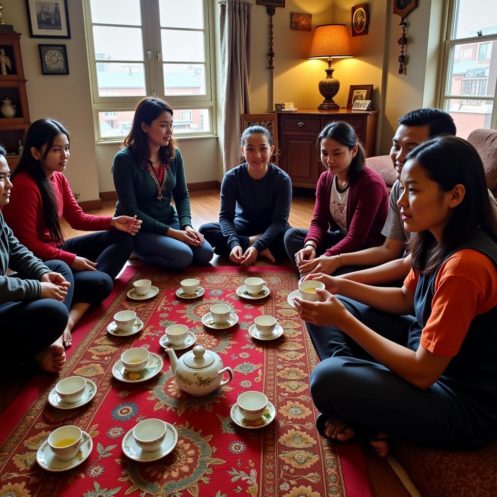 Traditional Nepali Tea Ceremony in a Homestay