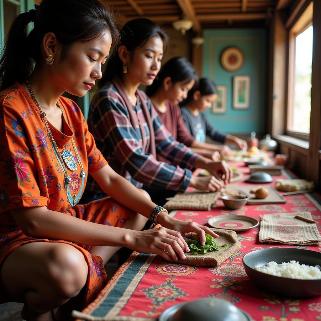 Guests participating in local activities at a Netarhat homestay