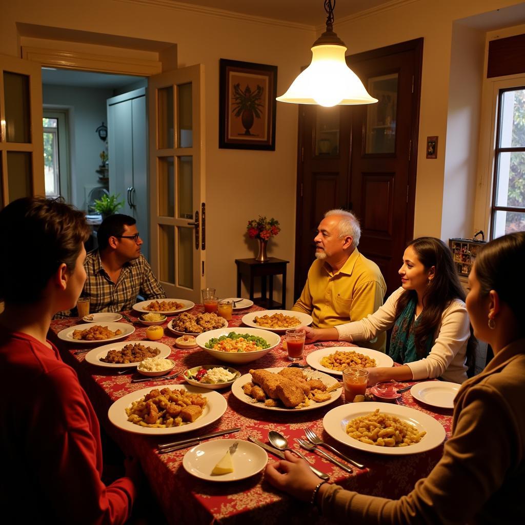 Family Dinner at a Nizamuddin Homestay