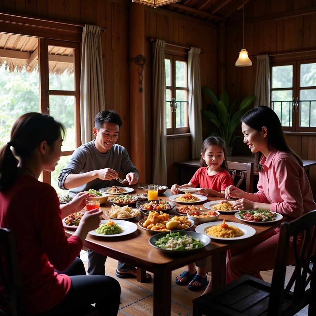 Northern Vietnam Homestay Family Meal