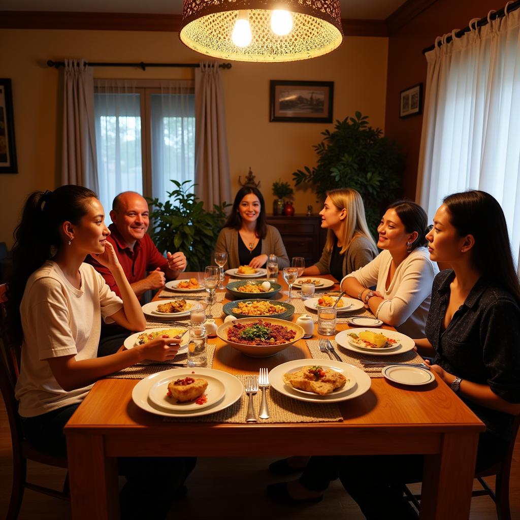 Noumea Homestay Family Dinner