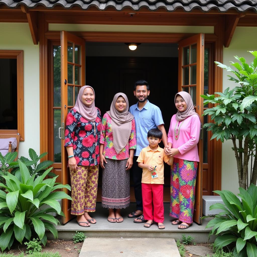 Malaysian Family Welcoming Guests to their Homestay