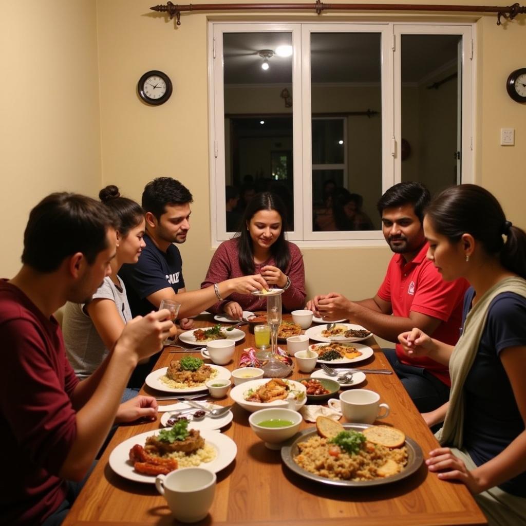 Ooty Homestay Family Dinner