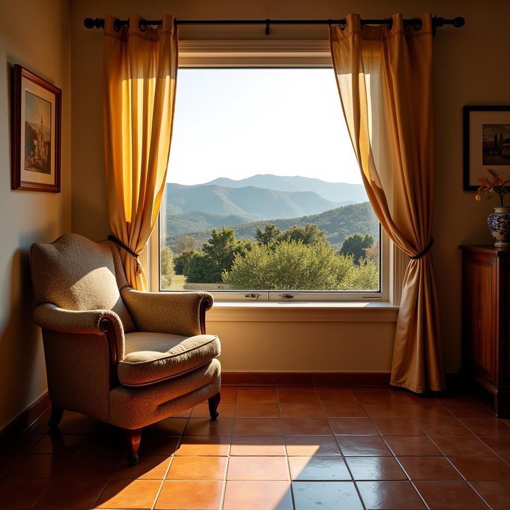 Peaceful Spanish Homestay Room with Mountain View