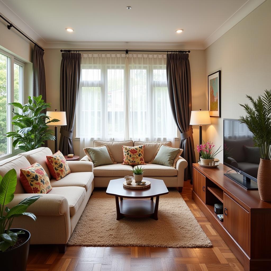 Cozy living room in a Penang homestay