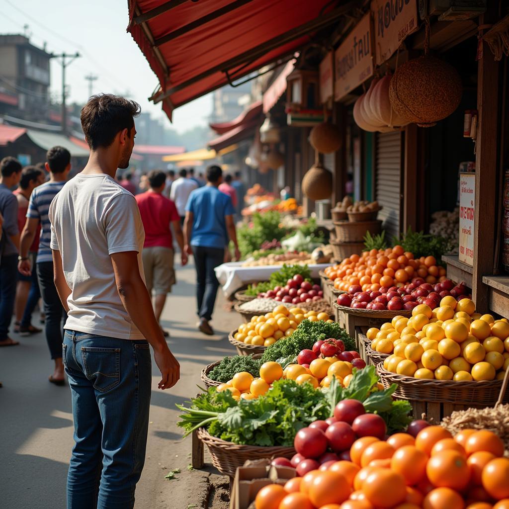 Local Market Near Penang Homestay