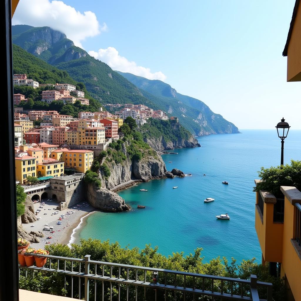 Positano Coastal View from Homestay Balcony