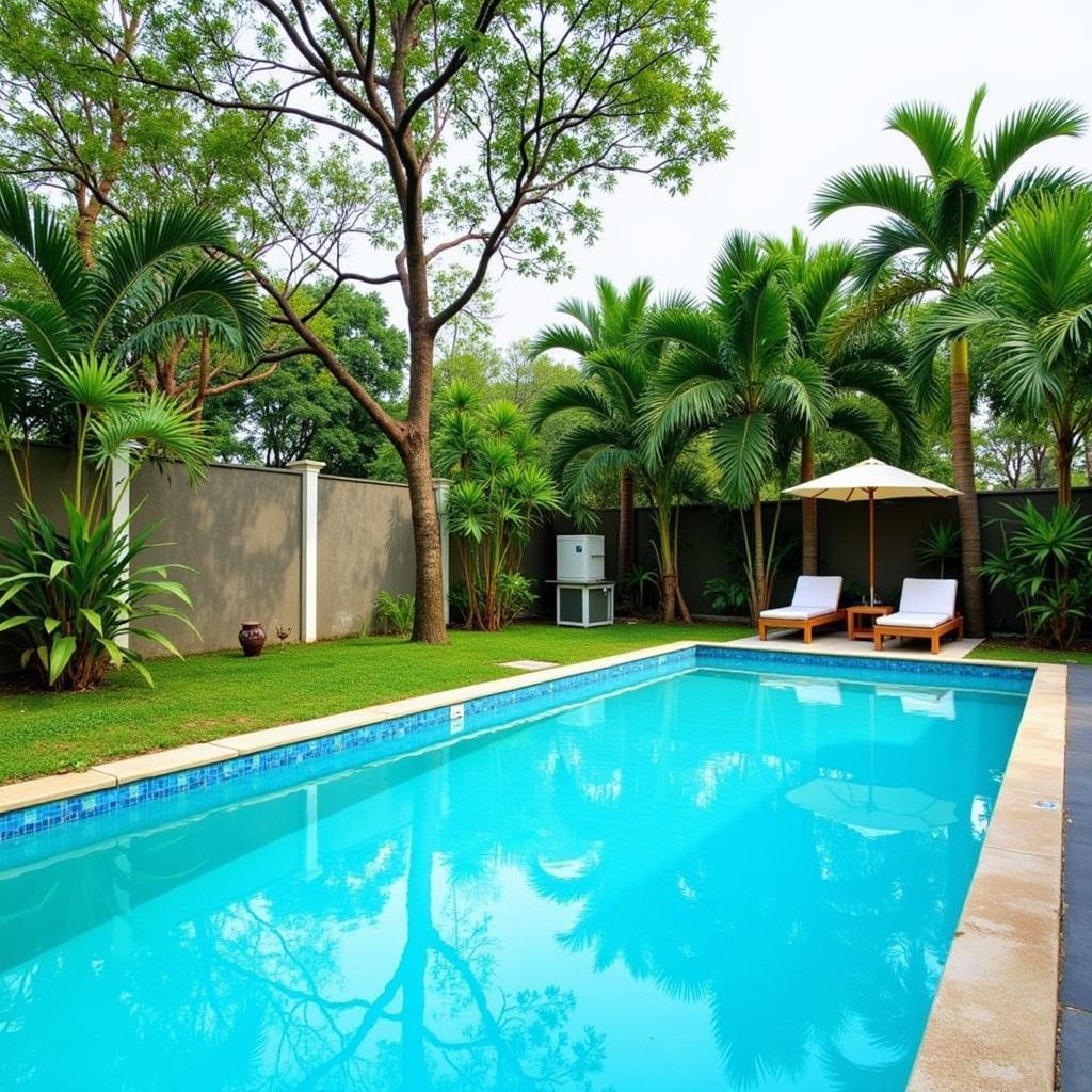 Relaxing by the Private Pool in Kuala Terengganu