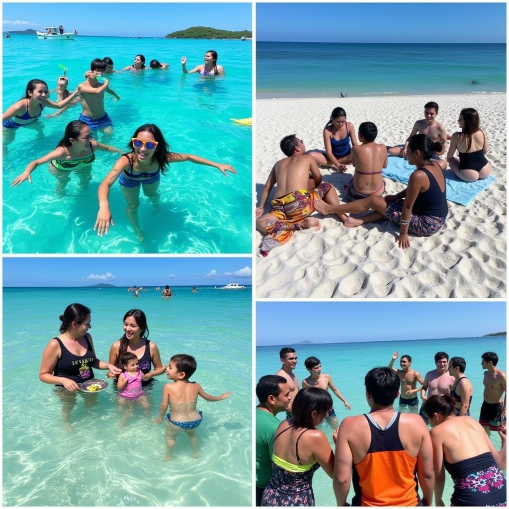 Pulau Harapan Homestay Rika: Guests enjoying various island activities, including snorkeling, exploring the beach, and interacting with locals.