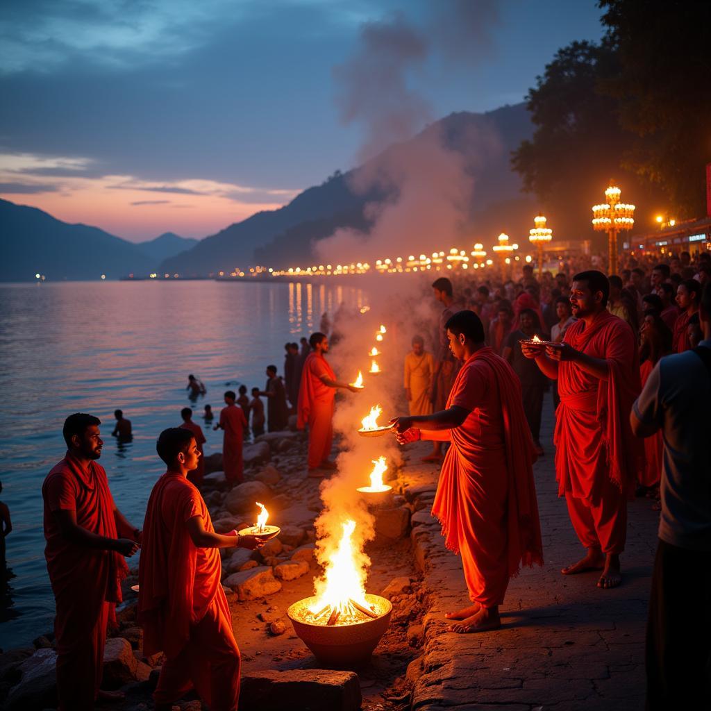 Ganga Aarti Ceremony in Rishikesh