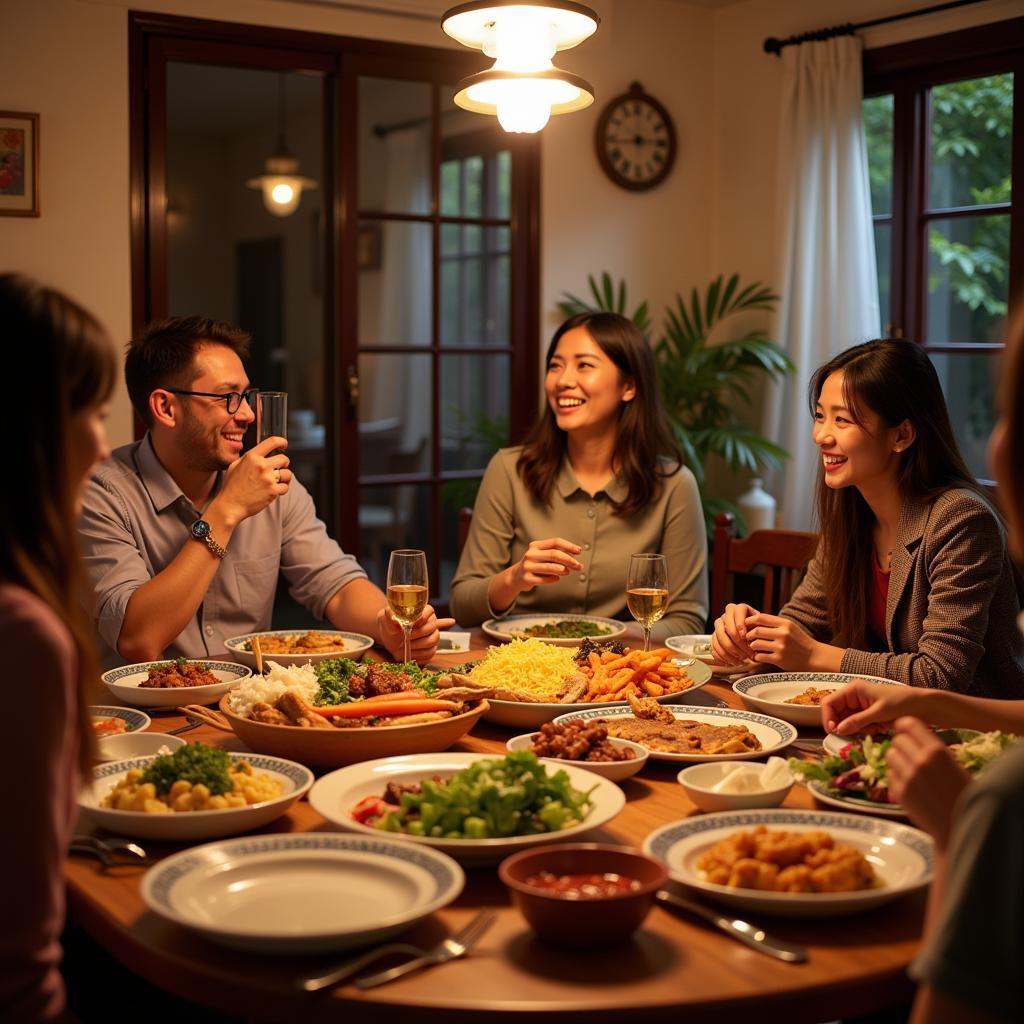 Saigon Homestay Family Dinner