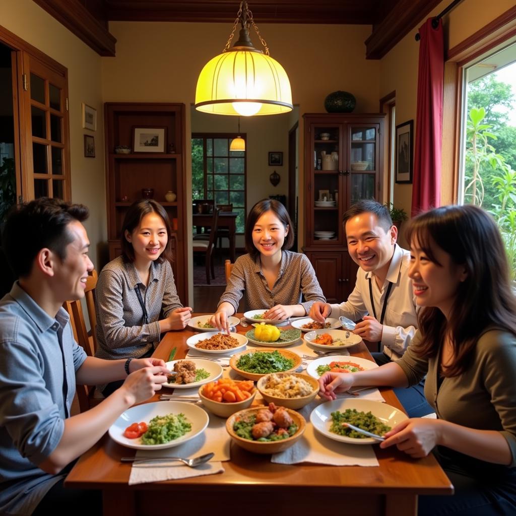 Saigon Homestay Family Meal