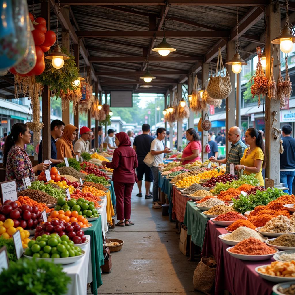 Bustling Local Market in Serdang Seri Kembangan