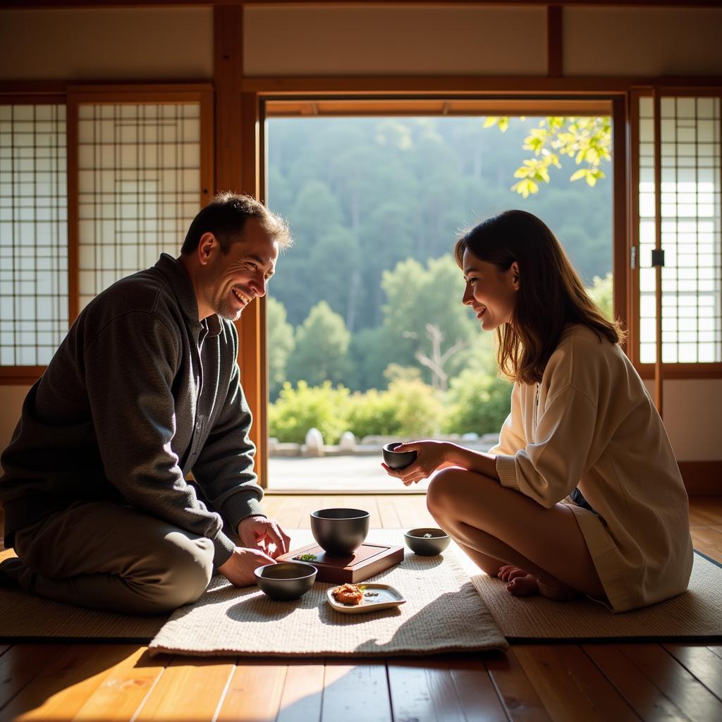 Participating in a Traditional Tea Ceremony in a Shikoku Homestay