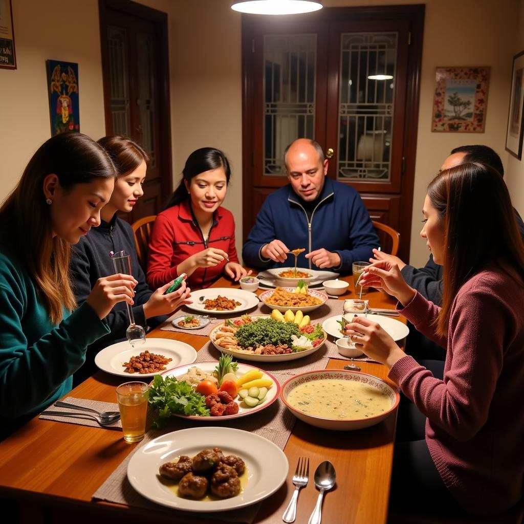 Sikkimese Family Dinner