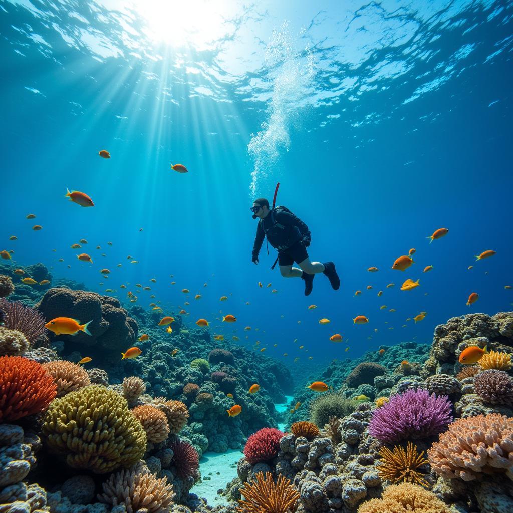 Snorkeling in the crystal-clear waters of American Samoa National Park