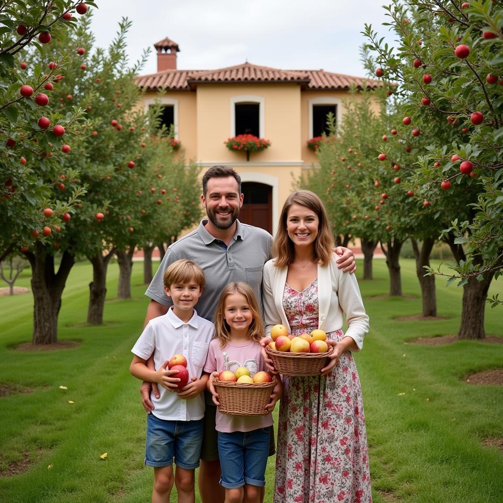 Spanish Apple Orchard Homestay Family