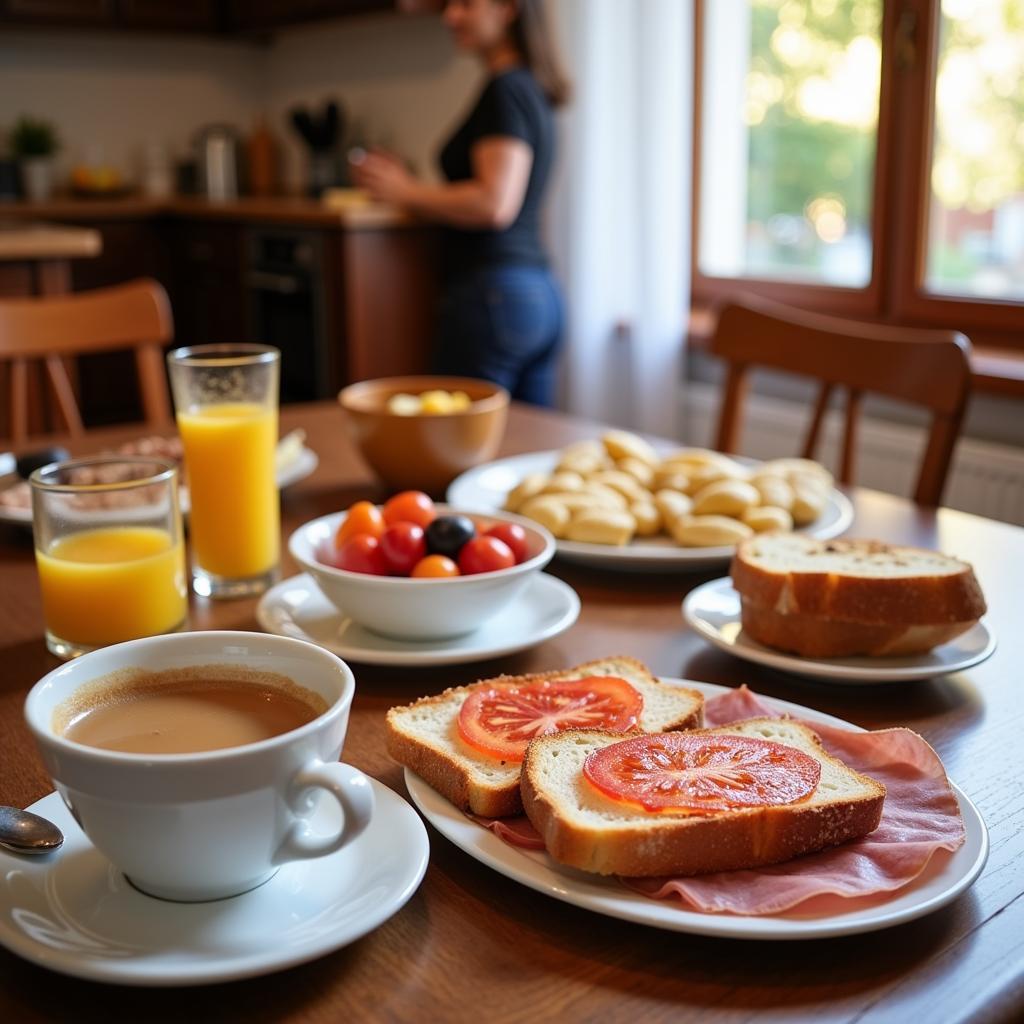 Enjoying a Traditional Spanish Breakfast with Your Host Family