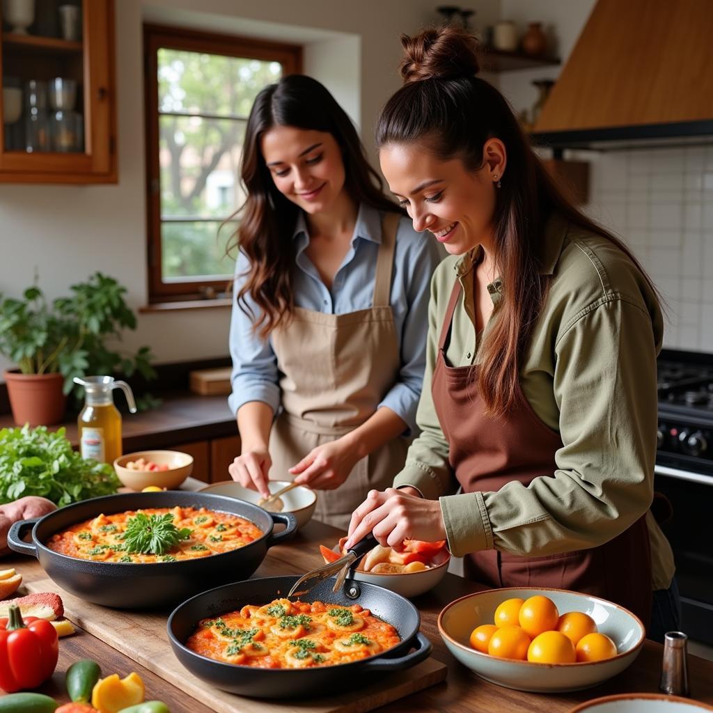 Learning Spanish Cuisine in a Homestay Cooking Class