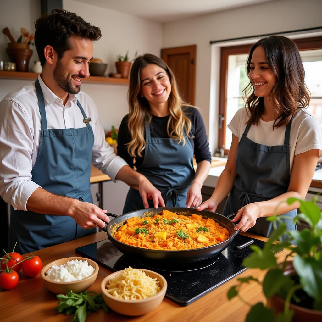 Learning to Cook Paella in a GDH Homestay