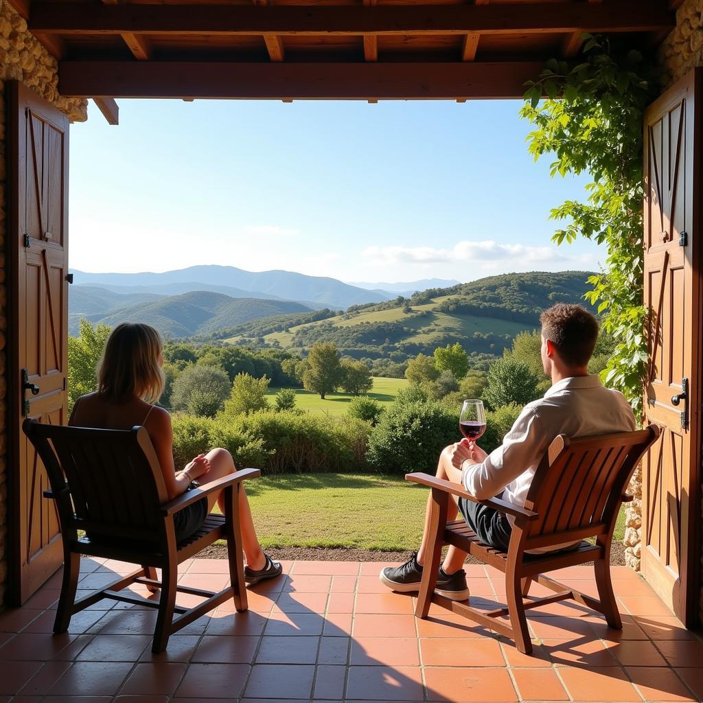 Relaxing at a Spanish countryside homestay