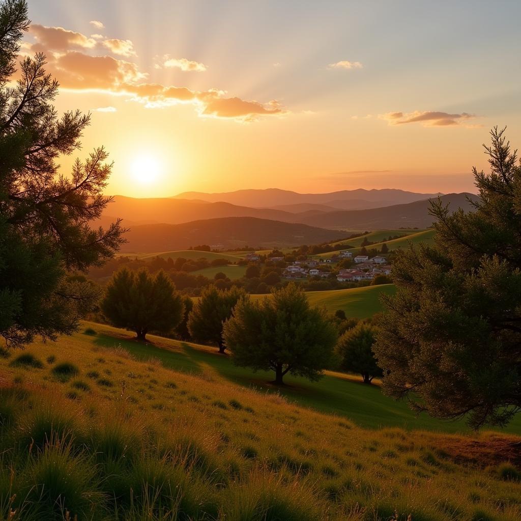 Spanish Countryside Homestay at Sunset