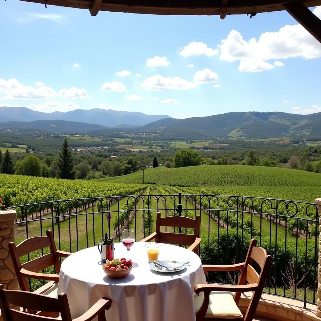 Scenic View from a Spanish Countryside Homestay