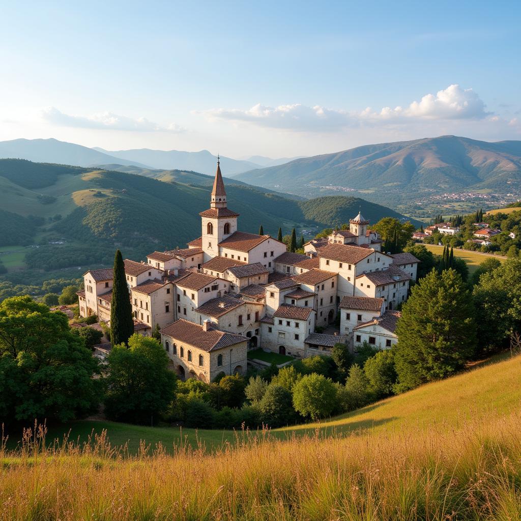 Tranquil Spanish Countryside Village