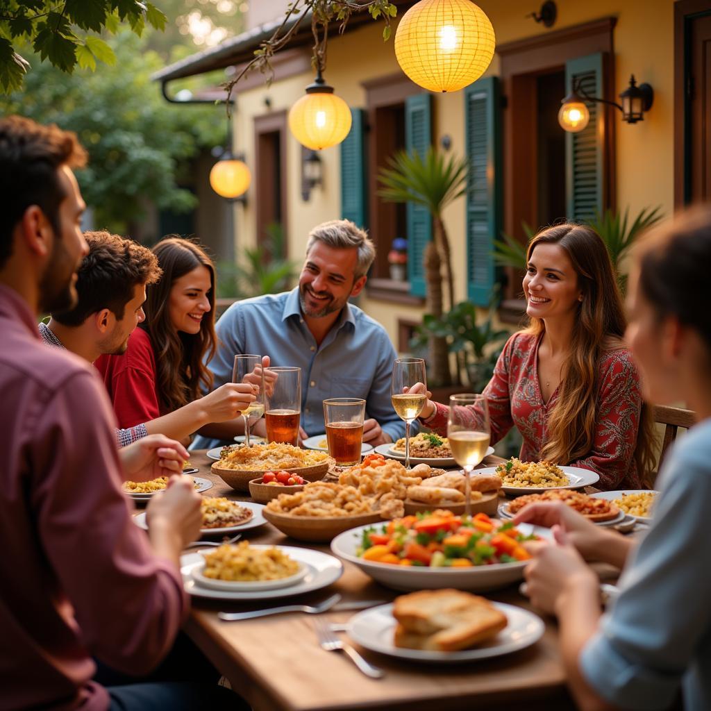 Sharing a Meal with a Spanish Family