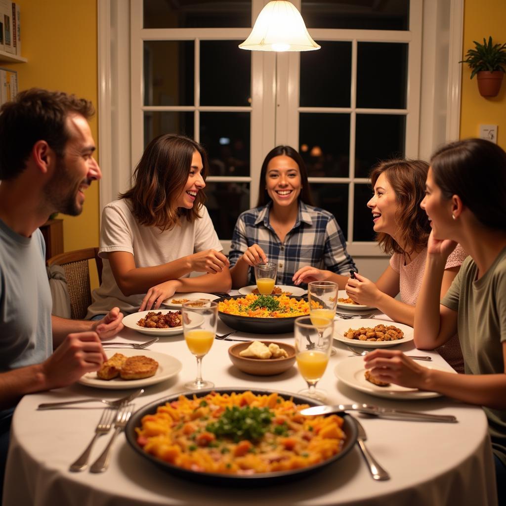 Sharing a Meal with a Spanish Family