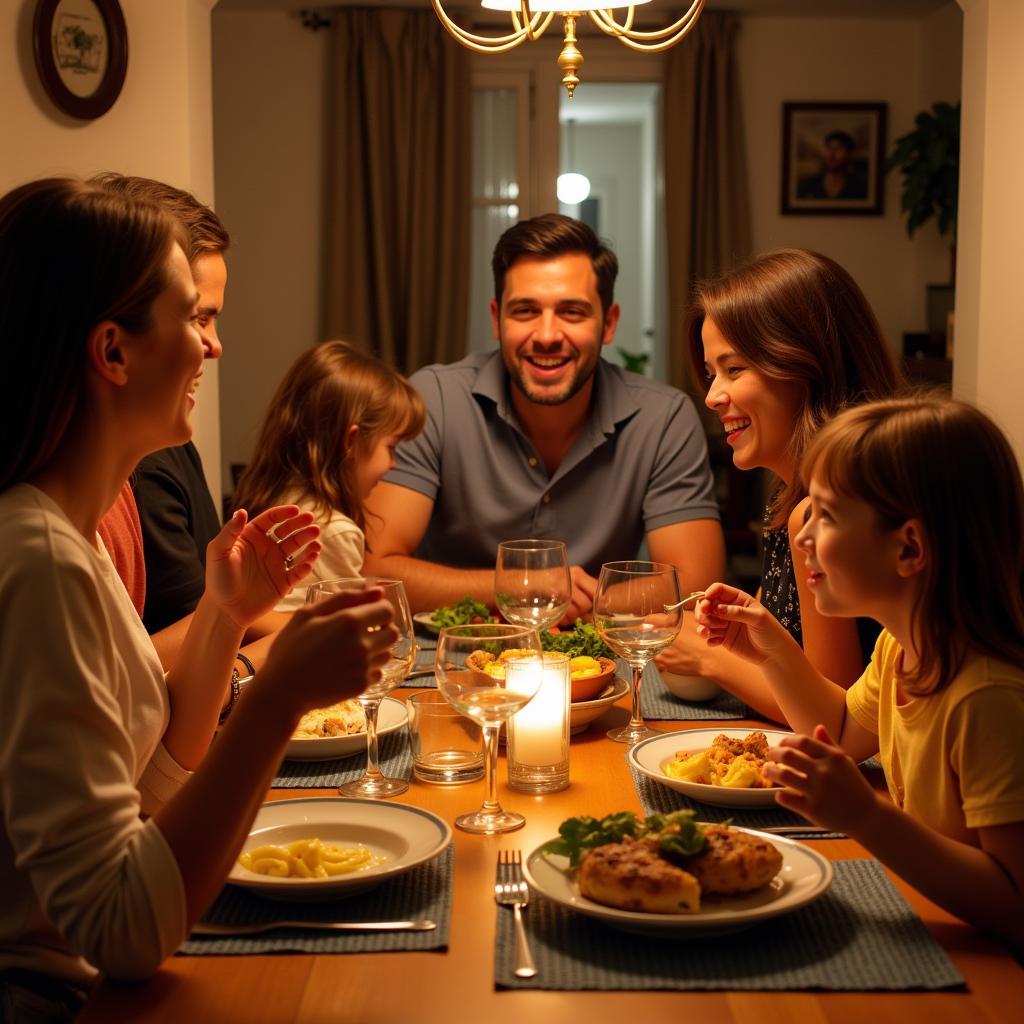 Family Dinner in Spain