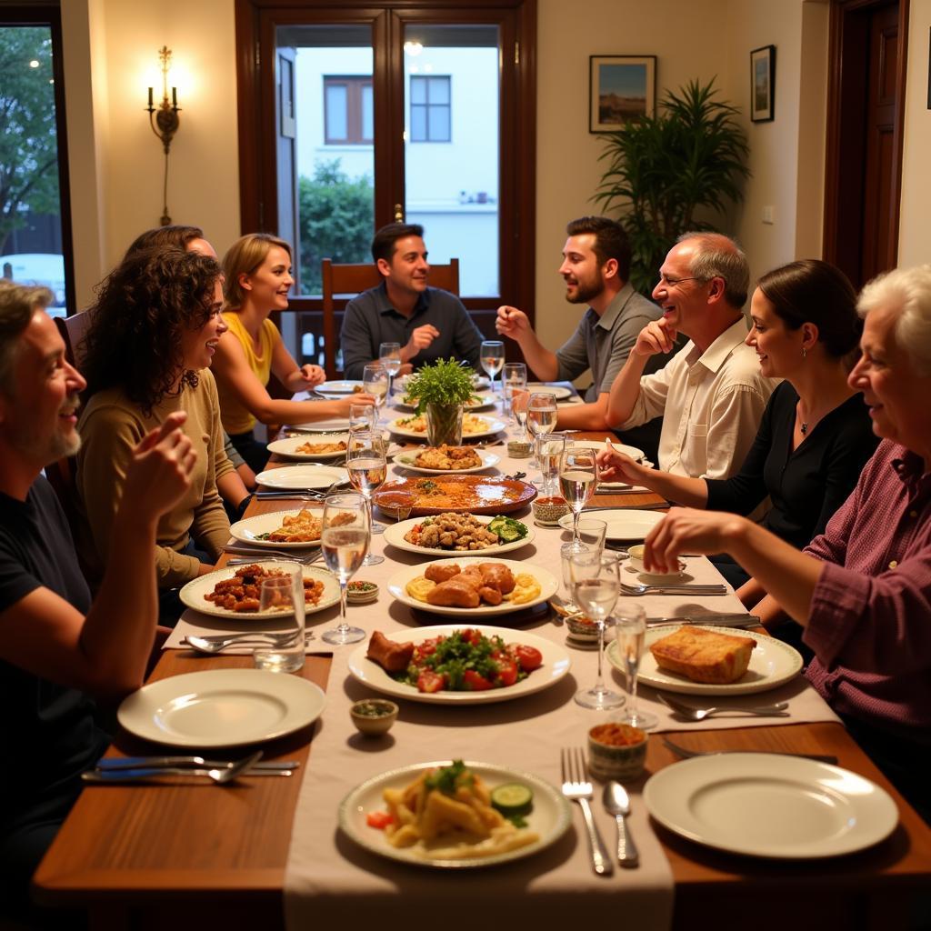 Sharing a Meal with a Spanish Family