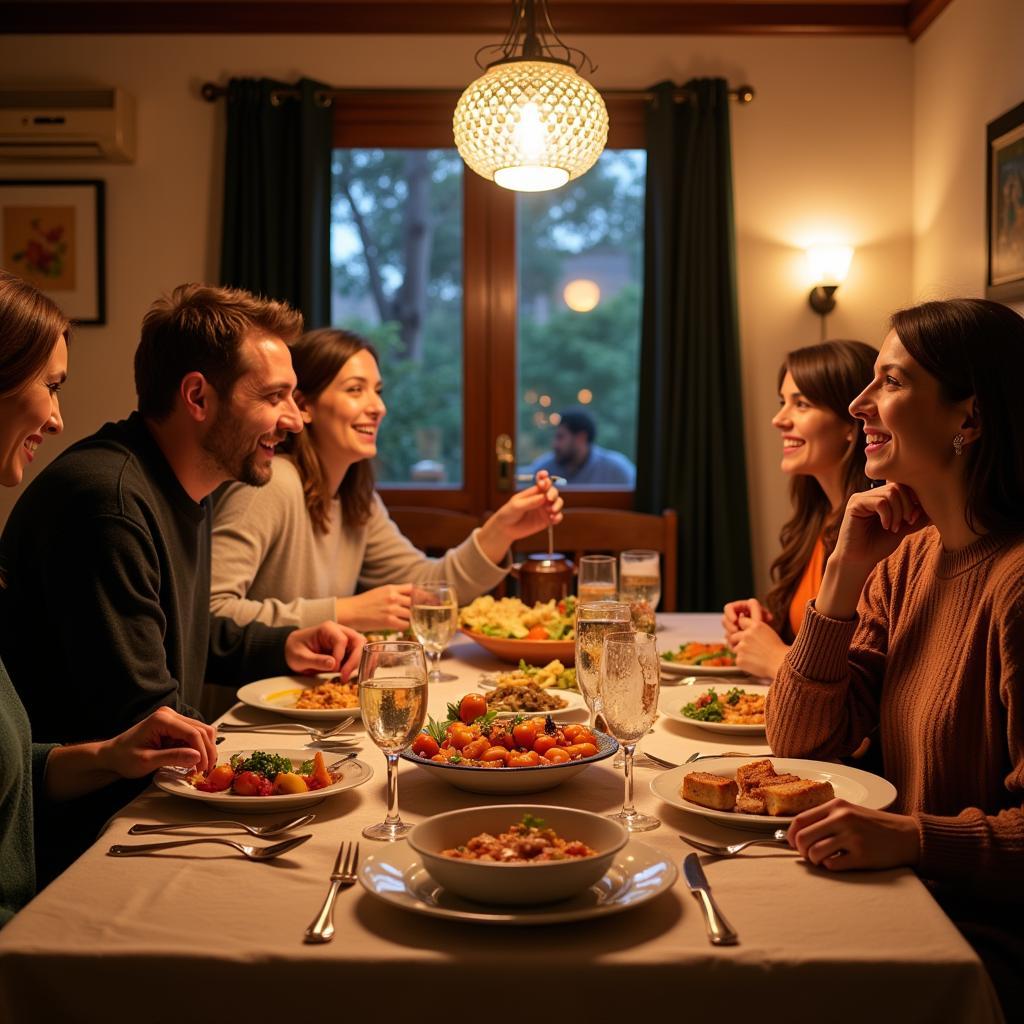 Spanish Family Dinner Homestay