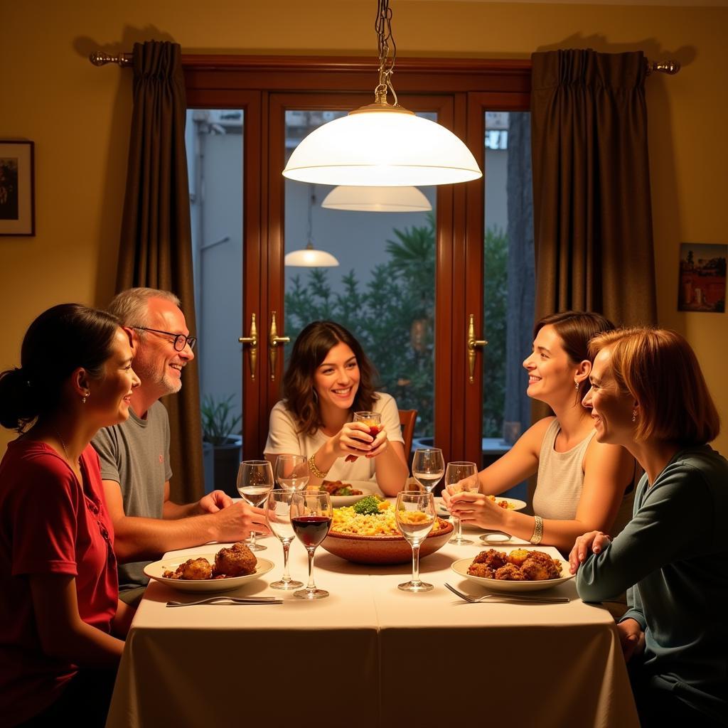 Authentic Spanish Family Dinner in a Homestay