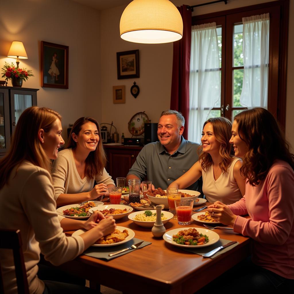 Authentic Spanish Family Dinner in a Homestay