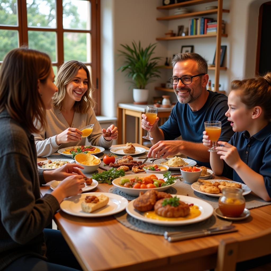 Spanish Family Dinner during Homestay